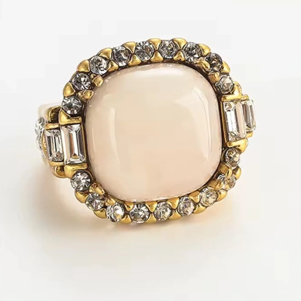 Majestic Royal Opal Antique Brass Ring